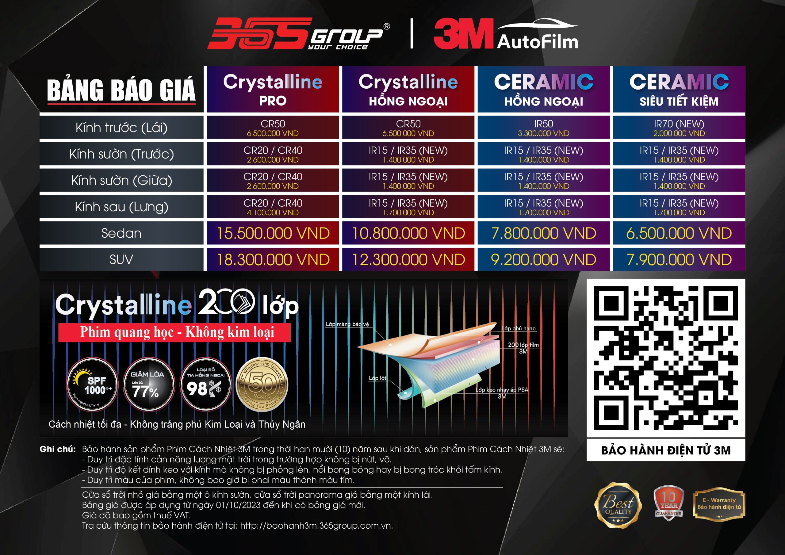 PHIM CÁCH NHIỆT 3M BEST SELLER SEDAN 