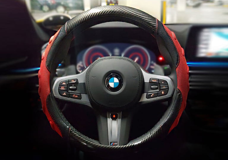 Vô lăng Hàn Quốc Mastergrip đen/ đỏ